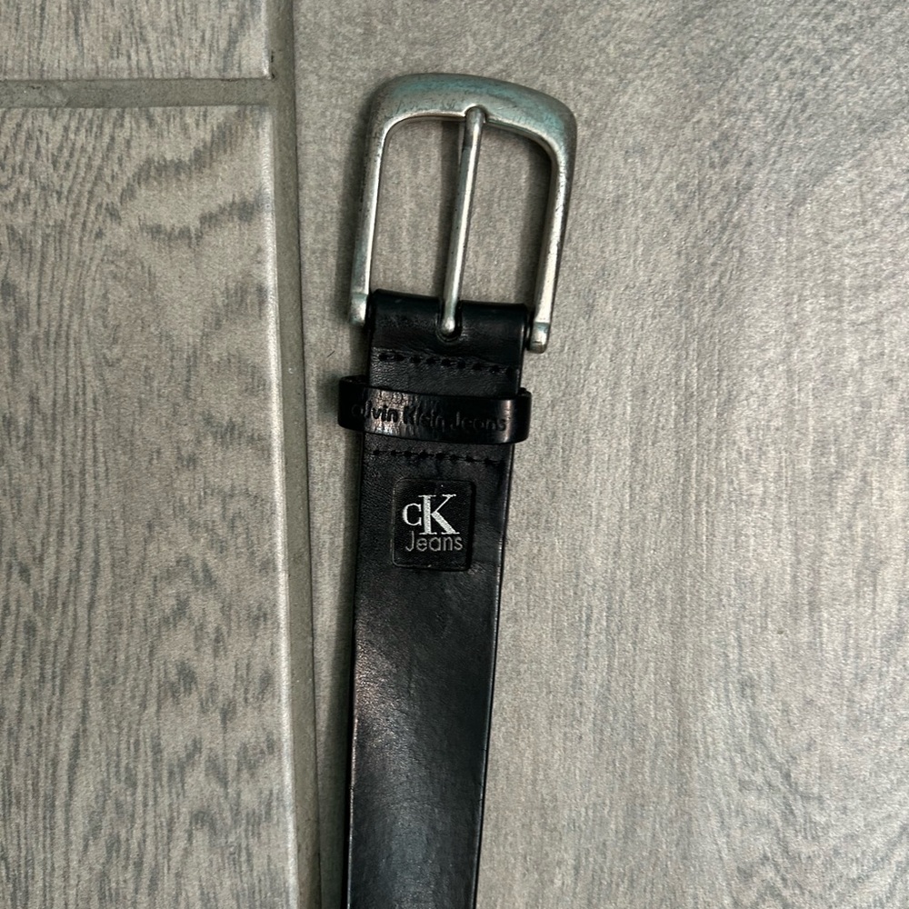 Men’s leather  belt Calvin Klein black